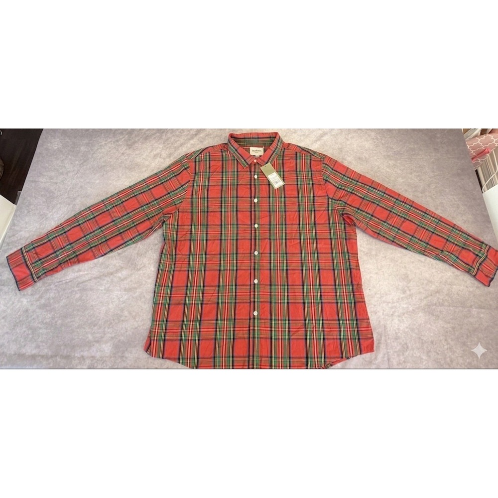 Men's Plaid Holiday Shirt - Goodfellow & Co Red XXL